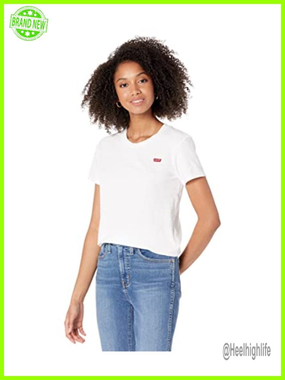 Womens Perfect Crewneck Tee Classic Fit Non-Stretch Jersey T-Shirt